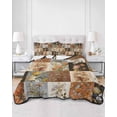 thumbnail image 2 of Quilts Queen Size Bedding Set, Floral Patchwork Reversible Summer Quilt 3 Pieces, Vintage Country Geometric Flower Lightweight Bedspreads Coverlets with 2 Pillow Shams for All Seasons, 2 of 5