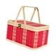 thumbnail image 4 of Cesta de picnic con tapa para guardar frutas y pan. rojo blanco, 4 of 9