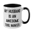 thumbnail image 2 of Inspirational Husband, My Husband Is an Awesome Tool Maker, Best Valentine's Day Two Tone 11oz Mug For Husband, 2 of 2