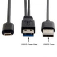 thumbnail image 5 of JSER Type-C USB-C to USB 3.0 Male USB 2.0 Dual Power Data Y Cable for Laptop Hard Disk, 5 of 5