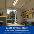 thumbnail image 4 of 10 x 8 FT Outdoor Storage Shed, Large Metal Lockable Storage House with Air Vent, Clear Window Garden Tool Shed for Bicycles, Tools, Lawnmowers, Backyards, Patios, Lawns, 4 of 9