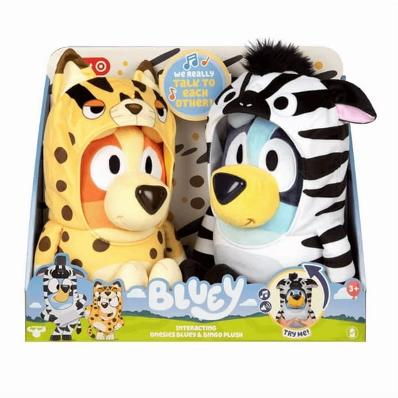 Bluey Siblings Interactive Plush 2 Pack Sound-Effect  Bluey & Bingo