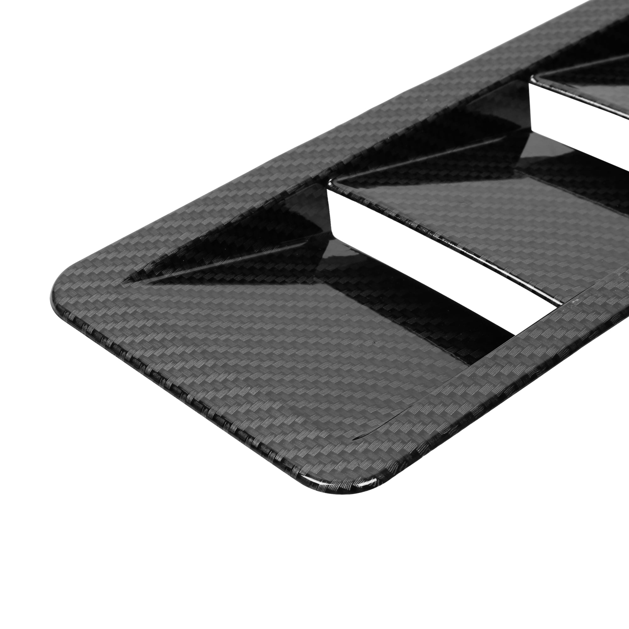 2pcs Car Hood Scoop Air Vent Blinds Decorative Bonnet Cover Universal Carbon Fiber Pattern with Tape