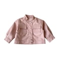 thumbnail image 3 of Coerni Boys Girls Faux Leather Jacket Banded Stand Collar Biker Moto Coat Teen Trendy Vintage Cropped Jackets Fall Winter Coat, 3 of 7