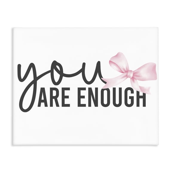 Stupell Industries Cottage You Are Enough with Ribbon Canvas Art, 20 x 16, by Kim Allen