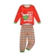 thumbnail image 2 of Pijamas Para Navidad Familia Dibujos Animados Letra Imprimir Jersey + Pantalones A Rayas XBTCLXEBCO L;Papá Rojo, 2 of 6