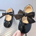 thumbnail image 4 of SERTG Girls Mary Jane Shoes with Scalloped Big Bow Soft Non Slip Patent Leather Dress Shoes for Daily and formal Occasions(4.5-5 Years), 4 of 5