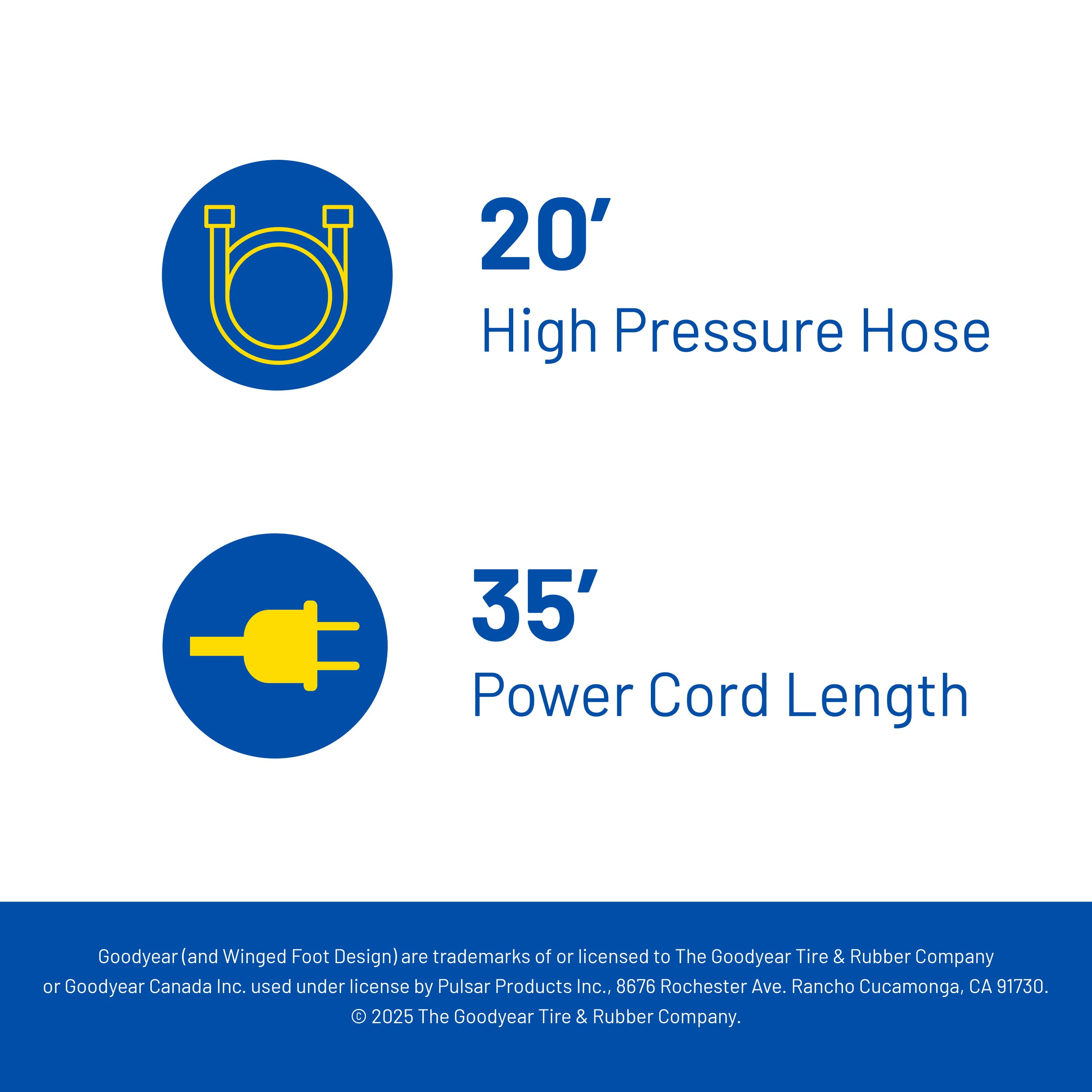 Goodyear 2200 PSI Vertical Electric Pressure Washer