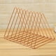 thumbnail image 2 of Organizador de archivos de metal de estilo moderno, triangular, de hierro, para escritorio Oro rosa, 2 of 9