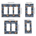 thumbnail image 2 of Yayeee Rocker Switch Wall Plate 1-Gang 4.6"x2.9" Home Decorative Outlet Cover, Blue Elegant Geometric, 2 of 6