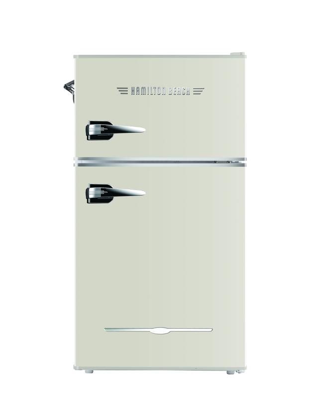 Hamilton Beach 3.1 Cu Ft 2 Door Retro Bar Refrigerator With Side Bottle