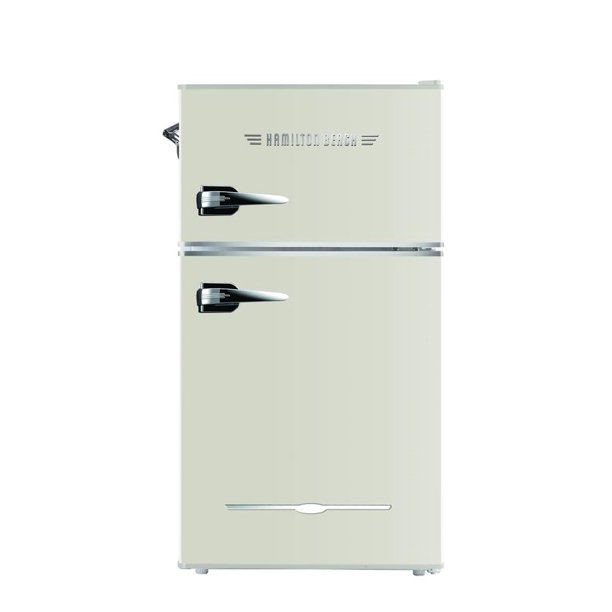 Hamilton Beach 3.1 Cu Ft 2 Door Retro Bar Refrigerator With Side Bottle