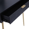 thumbnail image 6 of DecMode 31" x 31" Black Wood Single Drawer Console Table with Mirror, 2-Pieces, 6 of 9