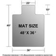 thumbnail image 3 of Office Chair Mat for Hardwood Floor - 36"x48" Clear PVC Desk Chair Mat - Heavy Duty Floor Protector for Home or Office - Easy Clean and Flat Without Curling, 3 of 7