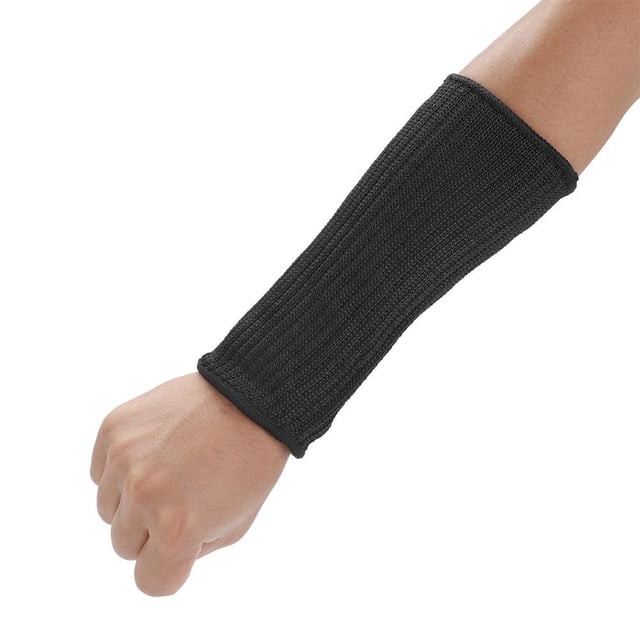 1 par de puños de brazo, 20cm funda protectora de brazo anticorte guantes de jardinería de acero inoxidable herramienta de protección de seguridad para el trabajo de plantas de vidrio de carnicero