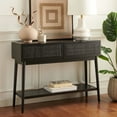 thumbnail image 2 of SAFAVIEH Baisley Amsih Black Wood Console Table with Drawer (42 in. W x 14 in. D x 31 in. H), 2 of 13