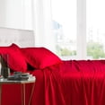 thumbnail image 2 of Royal Hotel Bedding California King Red Silky Soft Bed Sheets 100% Bamboo Viscose Sheet Set, 2 of 2