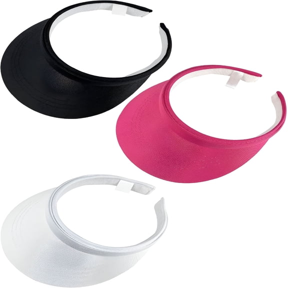 LADYGYM 3 Pack Sports Sun Visor Hat Women Men Adjustable Clip on Visors Outdoor Golf Beach Cap