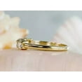thumbnail image 3 of Silver 1Ct Round Cut Diamond Half Eternity Band Wedding Ring 14K Yellow Gold Plated, 3 of 3