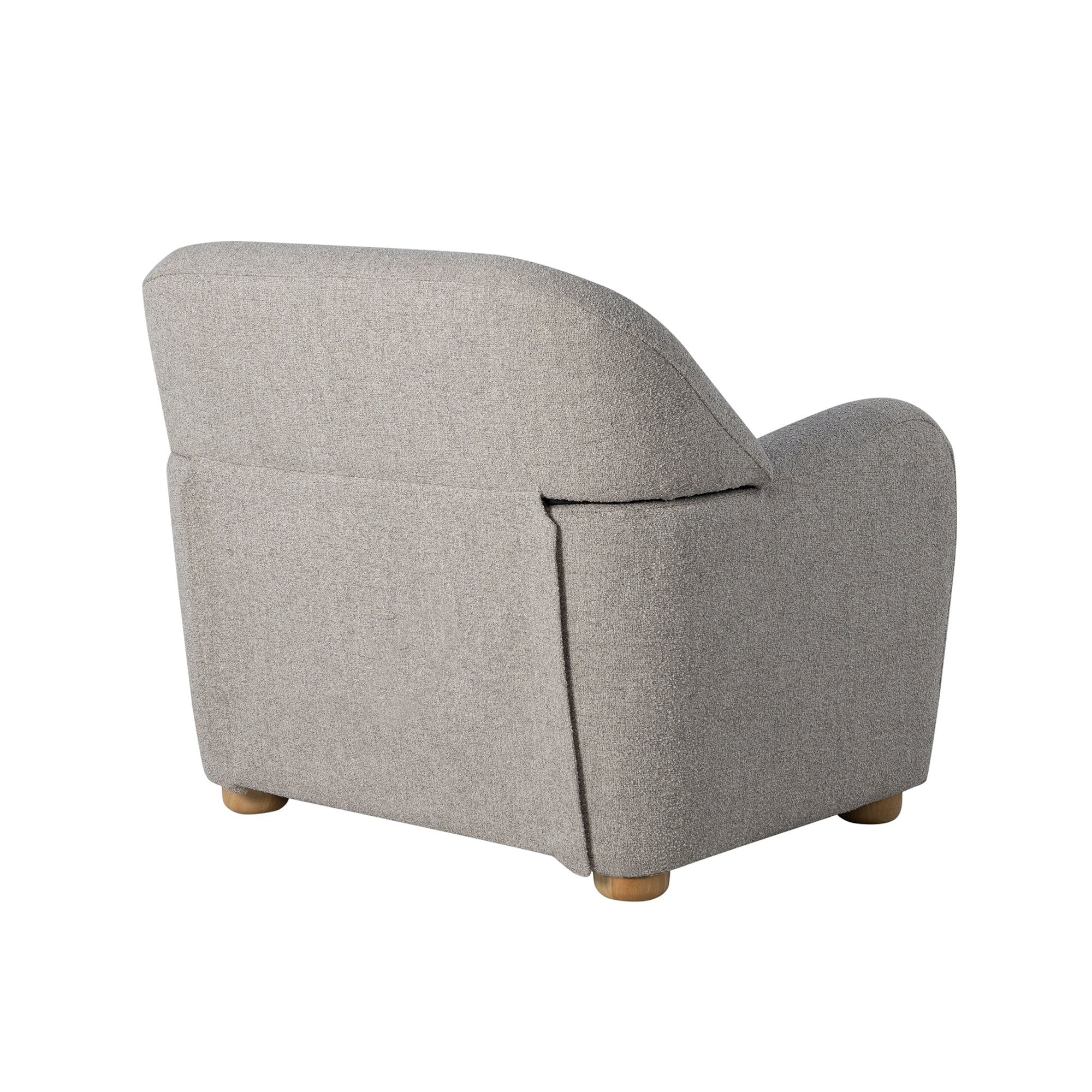Studio Living Genifer Modern Arm Chair, Pebble Gray Boucle Fabric