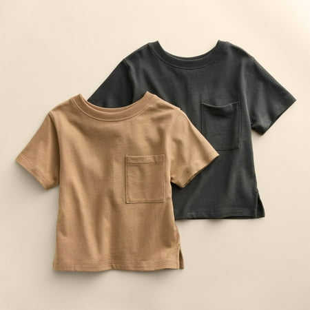 

Baby & Toddler Little Co. by Lauren Conrad 2-pk. Organic Relaxed Short Sleeve Pocket Tee Color: Tigers Eye Size: 12 MONTHS