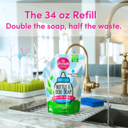Dapple Baby Bottle and Dish Soap Refill for Baby Products, Fragrance Free, 33.8 fl oz