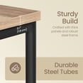thumbnail image 4 of LEDREM 3-Tier Tall End Table, Small Side Table with Open Shelves for Living Room, Bedroom and Office, Camel Brown and Classic Black, 4 of 7