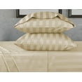 thumbnail image 4 of Couture Charm Hotel Luxury 500-TC Giza Cotton Split-King Size 5-Pcs Sheet Set Fits Upto 27-30" Deep Pocket (Stripe, Beige), 4 of 4