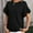 Black, variant on YHAJDS Womens T Shirts Solid Color Round Neck Sleeve Tee Casual Spring Top