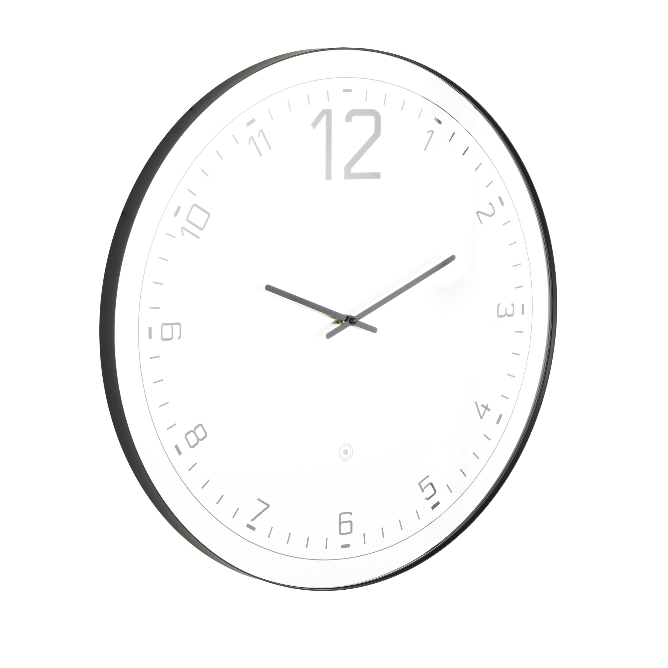 DecMode 24" Multi Colored Glass LED Wall Clock with Black Frame