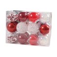 thumbnail image 2 of 24 piezas de adornos de bolas de Navidad perfecl Rojo, 2 of 8