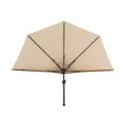 thumbnail image 7 of FLAME&SHADE 9 ft Half Round Outdoor Market Patio Table Umbrella with Tilt for Wall Balcony, Beige, 7 of 7