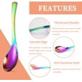 thumbnail image 3 of Sekonow 8Pcs Thickened Heavy-Weight Soup Spoons, 18/8 Stainless Steel Asian Soup Spoon Table Spoons Silverware for Soup, Ramen, Pho, Cereal, Ice Cream (Rainbow), 3 of 7