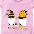 thumbnail image 3 of NOKIO Lace Romper Baby Girl Boys And Girls Bee Festival Gnome And Bee Cartoon Print I LOVE HONEY Print Honey Short Sleeved Crawl Clothes 0 To 24 Months Baby Ruffle Sleeve Jumpsuits, 3 of 3