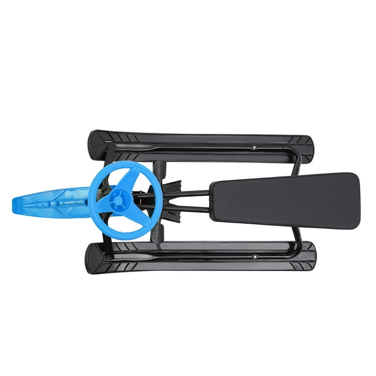 Modern Snow Sled Kids Snow Racer Sled W/ Steering Wheel & Double