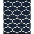 thumbnail image 2 of SAFAVIEH Cambridge Jared Geometric Wool Area Rug, Dark Blue/Ivory, 8' x 10', 2 of 8