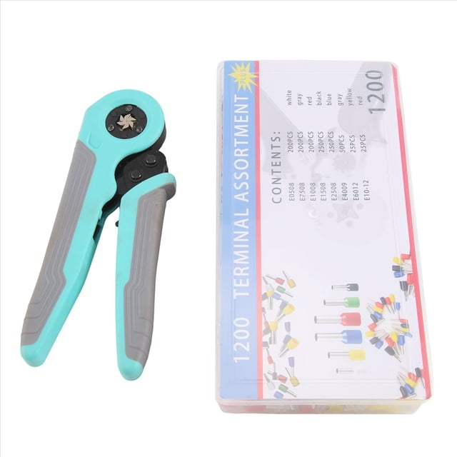 Herramienta para Prensar Férulas, Terminales Tubulares/Pin, Alicates Profesionales para Electricista, Engarzadora Max, Herramientas de Trinquete Ajustables