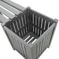 thumbnail image 3 of vidaXL Garden Bench with 2 Planters 150cm Solid Acacia Wood Grey, 3 of 4
