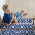 thumbnail image 3 of SussexHome Drop Design 9" X 28" Stair Treads - 150 % Cotton Anti-Slip Carpet Strips for Indoor Stairs-Easy to Install Stair Treads with Double Adhesive Tape-Safe, Extra-Grip, 15-Pack-Navy, 3 of 8