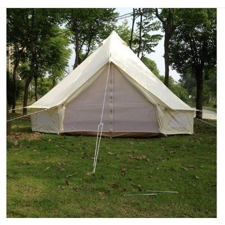 INTSUPERMAI 9.8ft Cotton Canvas Bell Tent Waterproof Hunting Camping Yurt Tent