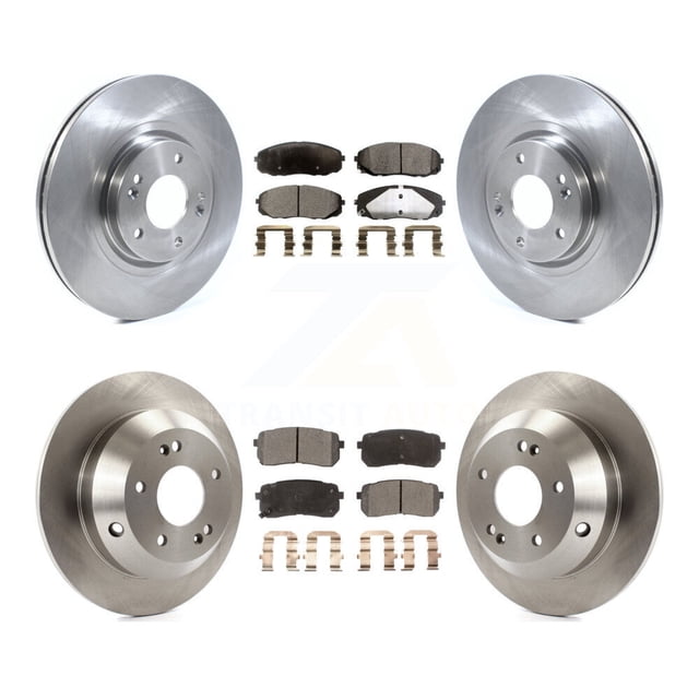 Transit Auto Front Rear Disc Brake Rotors and Semi-Metallic Pads Kit for Car 2015-2021 Kia Sedona K8F-102761