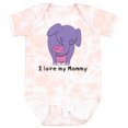 thumbnail image 3 of Inktastic I Love My Mommy Elephant Purple Pink Girls Baby Bodysuit, 3 of 5