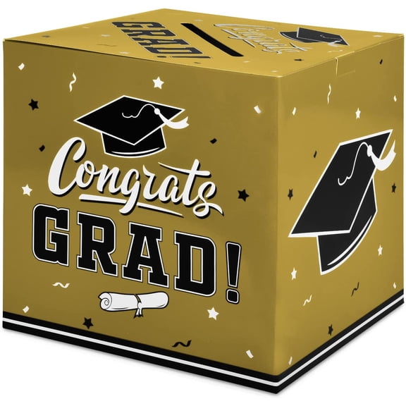 KUNPENG Graduation Decorations 2026, Card Box for Graduation Party Advice Cards Holder Case, Large Congrats Grad Gift Box 2026 Graduation Decorations Party Supplies for High School College