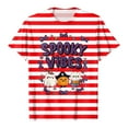 thumbnail image 6 of YDFCWXW Women's Halloween 'SPOOKY VIBES' Graphic Short Sleeve T-Shirt - Cute Round Neck Casual Tee for Spooky Season Red, L, 6 of 7
