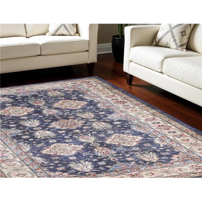 HomeRoots 550705 7 x 10 ft. Floral Distressed Non Skid Rectangle