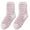 Light Pink, variant on D-GROEE 1 Pair Womens Super Thick Striped Fuzzy Socks - Soft Warm Comfort Casual Crew Winter Socks