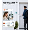 thumbnail image 4 of YFK Smart Fingerprint Door Lock, Keyless Entry Door Handle with Biometric Keypad, 5 Unlock Methods Fingerprint Password IC Card Key App, Smart Door Lock for Bedroom, Auto Lock, Aluminum, 4 of 12