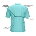 thumbnail image 6 of Whitewater Lightweight Moisture Wicking Short Sleeve Fishing Shirt with UPF 50 (Lagoon, 4X-Large), 6 of 6