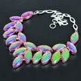 thumbnail image 3 of Pink Australian Triplet Opal 925 Sterling Silver Jewelry Necklace 18" VJ 1461, 3 of 5