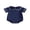 Navy Blue Solid, variant on Newborn Baby Boy Girl Bubble Romper Infant Short Sleeve Doll Collar Romper Oversize T-shirt Cotton Basic Bodysuit Top Fall Spring Summer Outfit